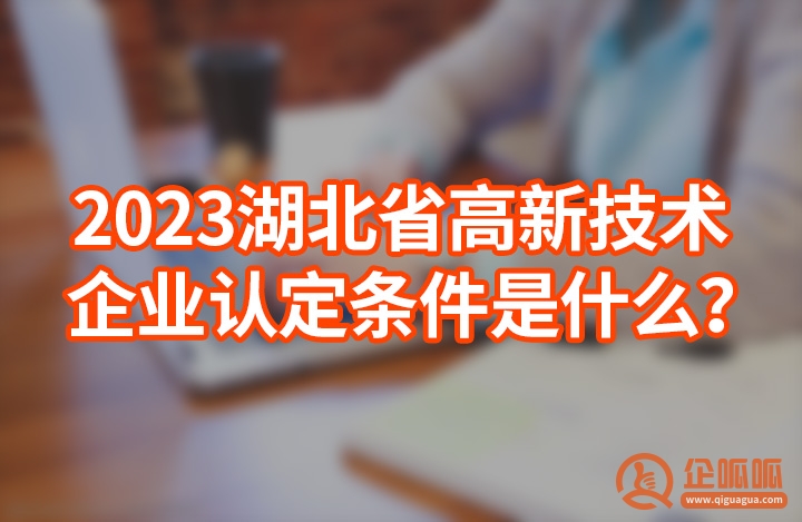 2023湖北省高新技术企业认定条件是什么？