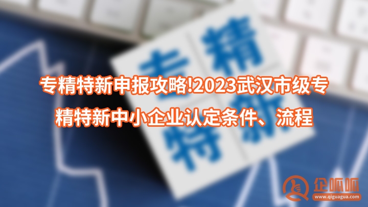 专精特新申报攻略!2023武汉市级专精特新中小企业认定条件、流程