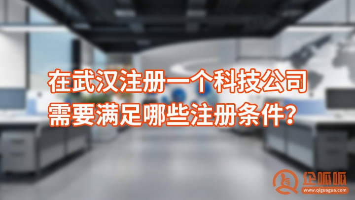 在武汉注册一个科技公司需要满足哪些注册条件？